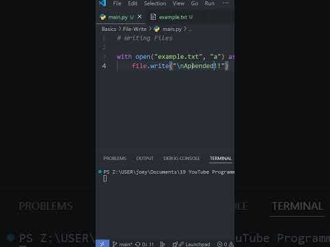 Python Basics: WRITE FILES in Under a Minute! 🐍📝