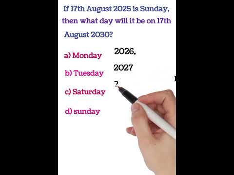 What Day Will 17 August 2030 Be? | Calendar Math Trick"#MathTrick #CalendarPuzzle #FunMath #Shorts