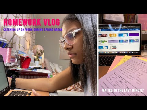 Homework Vlog & Catching up on work (junior year)