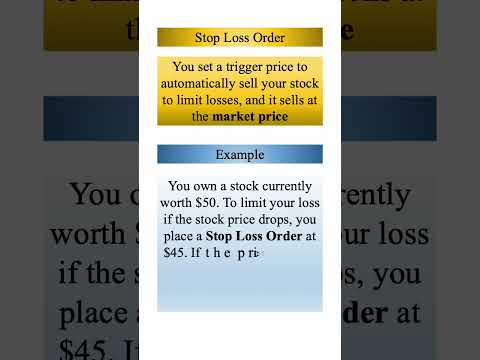 Stop Loss/Limit Order -- Trailing Stop Order  - #stockmarket #stocks #selfknowledge