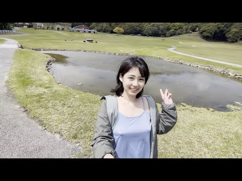 【ノーブラ散歩】勝浦ホテルの御池をお散歩したよ