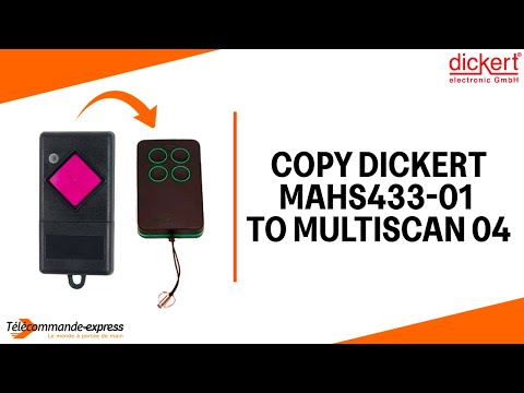 How to Copy a DICKERT MAHS433-01 Remote to a MULTI SCAN 04 Cloning Remote