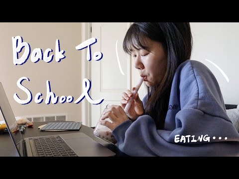 VLOG #62 | 開學第一週吃什麼？自製草莓珍珠鮮奶也太美了吧🍓 | Back to School US VLOG