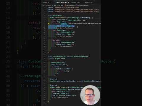 Basic Routing for a Flutter Mobile App