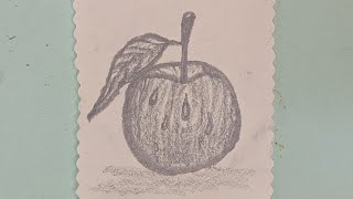 Apple sketch with pencil with easy steps | Sketch of Apple tutorial for beginners