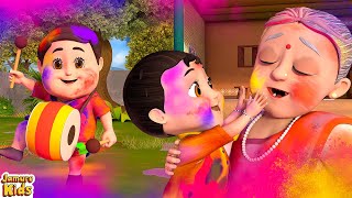 Holi Ayi Re 🔴🟡🟣 | होली आई रे | Happy Holi 2025 | Hindi Nursery Rhymes Cartoon | Jamure Kids