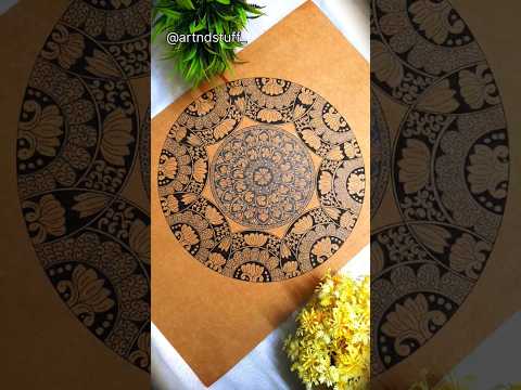 Drawing an A3 Size Mandala Art 💖 - Part 2 #youtubeshorts #mandalaart #mandaladrawing #mandala