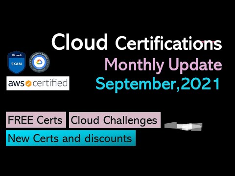 Cloud certifications updates and discount options - September 2021