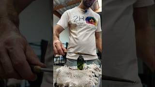 What actually happens in the glass studio? #glassblowing #satisfying #glassart