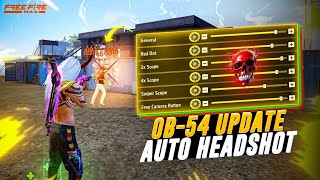Free Fire Headshot Setting After Ob54 Update 2026⚡Best Sensitivity Settings ⚙️| Sensitivity Setting