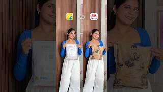 Flipkart v/s myntra 💕 palazzo comparison #shortsvideo #flipkarthaul #myntrahaul