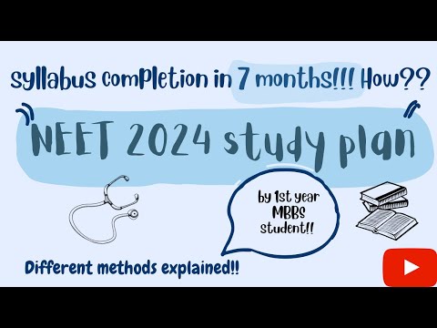 NEET2024 study plan complete the syllabus in 7 months#neet2024#neetsyllabus2023#neetstudyplan#neet