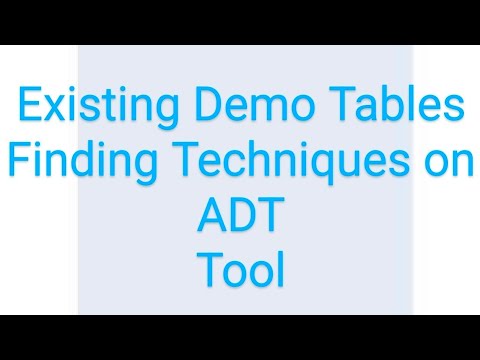 Demo Table finding for practice on ADT tool on BTP Trail Environment...