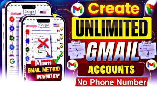 Unlimited Gmail Account Without Phone Verification | Unlimited Gmail Create Method 2025 Create Gmail