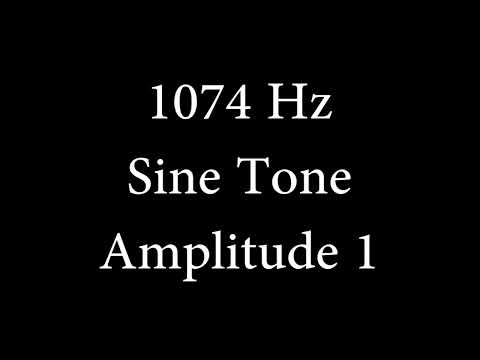 1074 Hz Sine Tone Amplitude 1