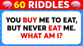 Only a Genius Can Solve These Tricky Riddles 🧠🤯 60 Brain Teasers & Riddle Quiz 🧩