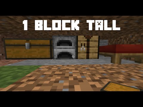 minecraft 1 block tall house tutorial