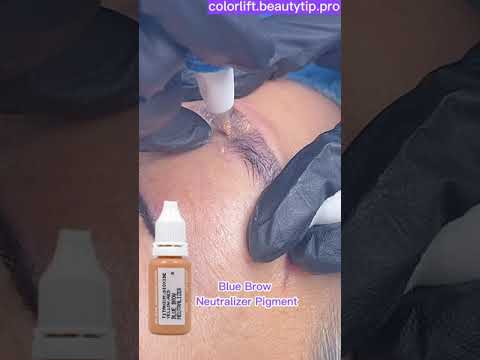 Brow Color Pigment Removal + Neutralizer Demo #permanentmakeup #pigmentremoval