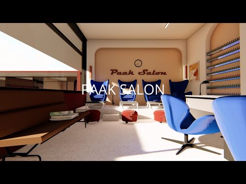 Simple yet Elegant Tiny Nail Salon Design idea -(4x4 meters only)