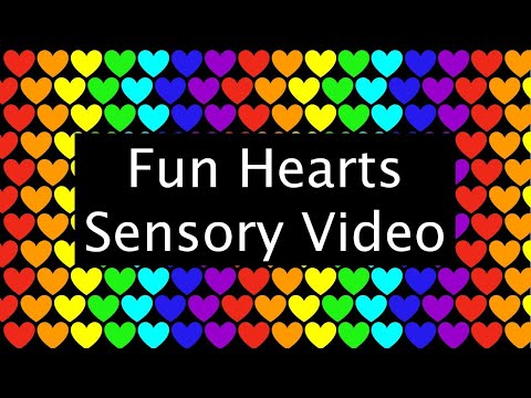 Baby Sensory Video | Hearts | High Contrast Colours, Music and Fun Animation.