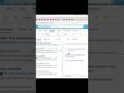 How to combine multiple email chains into one