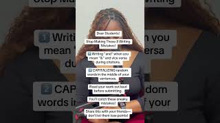 3 Writing Mistakes Students Make! #collegeassignment #assignmenttips #thesishelp #essaydeadline