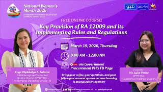 Women In Procurement | Free Course on the Key Provisions of RA 12009 & Its IRR