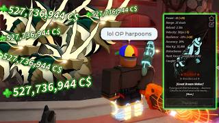 New OP HARPOON Can SPAM SPAWN EVENT FISH For INSANE MONEY FARM In FISCH Roblox...