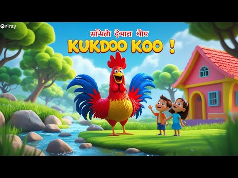 Kukdoo Koo Hindi Rhyme | Hindi Poems for Kids | कुकड़ू कु कविता | Animal Sounds for Children