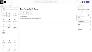 How to Add a Core Forms Form in the WordPress Block Editor