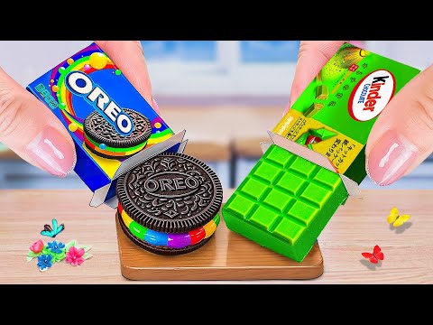 Satisfying Mini OREO vs KitKat Matcha Cake! 🍫🌈 ASMR Decorating Challenge