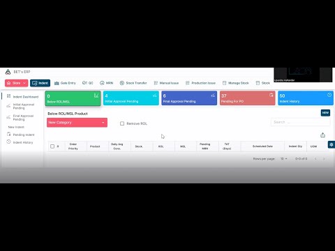 BETs ERP | 01 - Procurement Indent Creation | Inventory/Procurement Module
