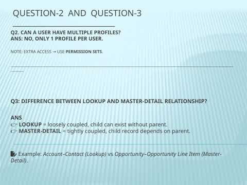 Salesforce Interview Question (Question 2 and 3)