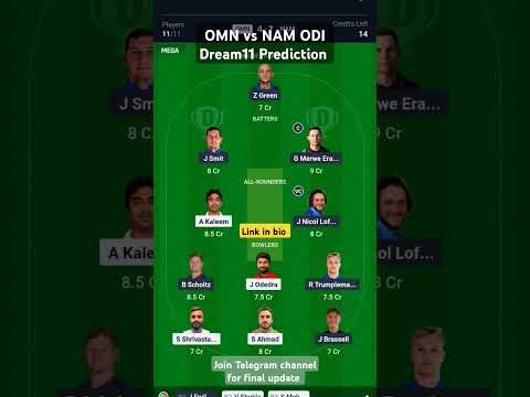 OMN vs NAM ODI Dream11 Prediction| Oman vs Namibia Prediction today