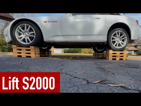 Honda S2000 Lifting on Wheel Cradles