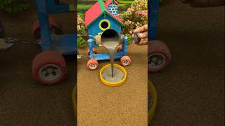 😱 Real Working Mini Tractor Making Cement Pillar | Amazing DIY Construction Machine 🚜 #shorts