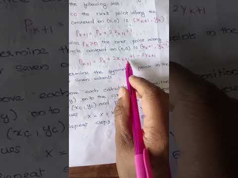 Computer Graphics -Midpoint Circle Drawing Algorithm#computergraphics#midpoint