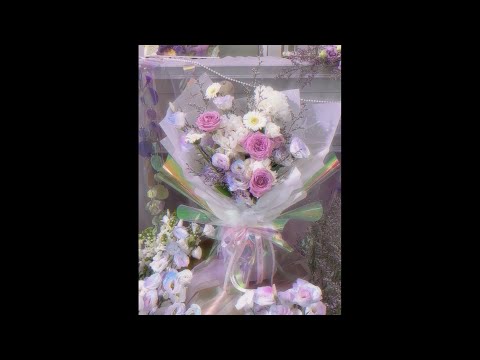 SÜSS 紫白色系韓式鮮花束 | 敘思花藝 SÜSS Floral Design