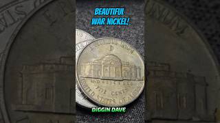 Beautiful War Nickel Found! #coins #silver #coinrollhunting #coincollecting
