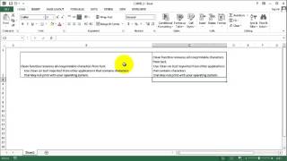 Excel: Trim and Clean Function for Data Cleansing