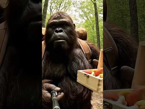 Bigfoot tries mushrooms 🍄 #viral #bigfoot #funny #bigfootvlog #foundfootage #vlog #ai