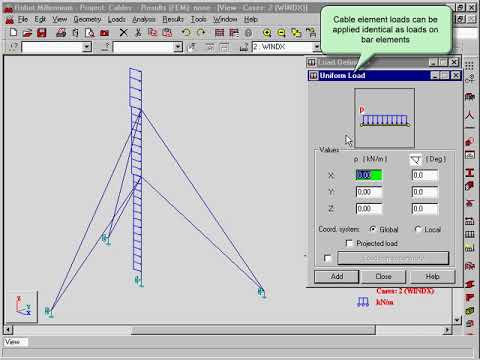 Autodesk Robot structural analysis - cable