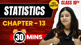 STATISTICS in 30 Mins | Complete Chapter Mind - Map | Class 10 ICSE MATHS