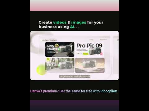 Free Canva’s premium, Piccopilot offers the same features for FREE? #ai #canva #tools #yshorts