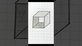 Cube 3d drawing #howtodraw #easydrawing #drawing