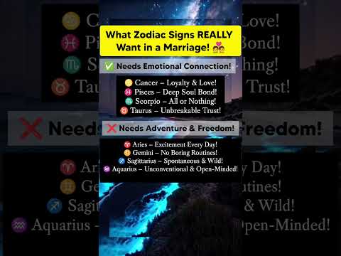 What Zodiac Signs REALLY Want in a Marriage! 💑✨ #zodiacsigns #shorts