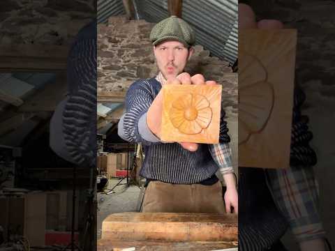 Carving a flower #handtools #woodwork #carving #chisels #craft #ireland