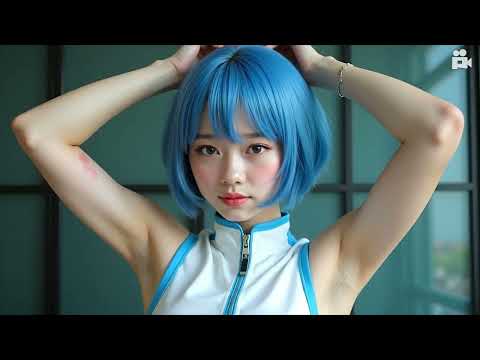 綾波レイのコスプレした女子