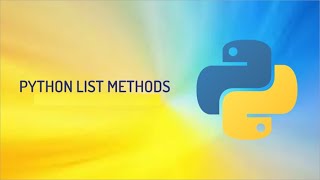 Fundamentals In Python Programming PART 2 - 18.Python List Methods