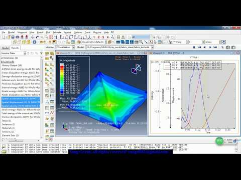 ABAQUS 落物冲击编织布层